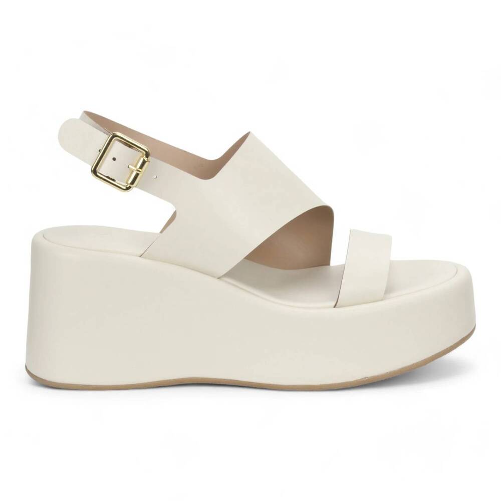NEW LOVE RIO women's lapa wedge sandal in off white